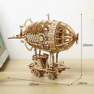 Airship 3D Car Wooden Puzzle Scale Model,Diy Model Kit, Handcraft Gift,Home Decoration,Mechanical Model Kit, Building Toy