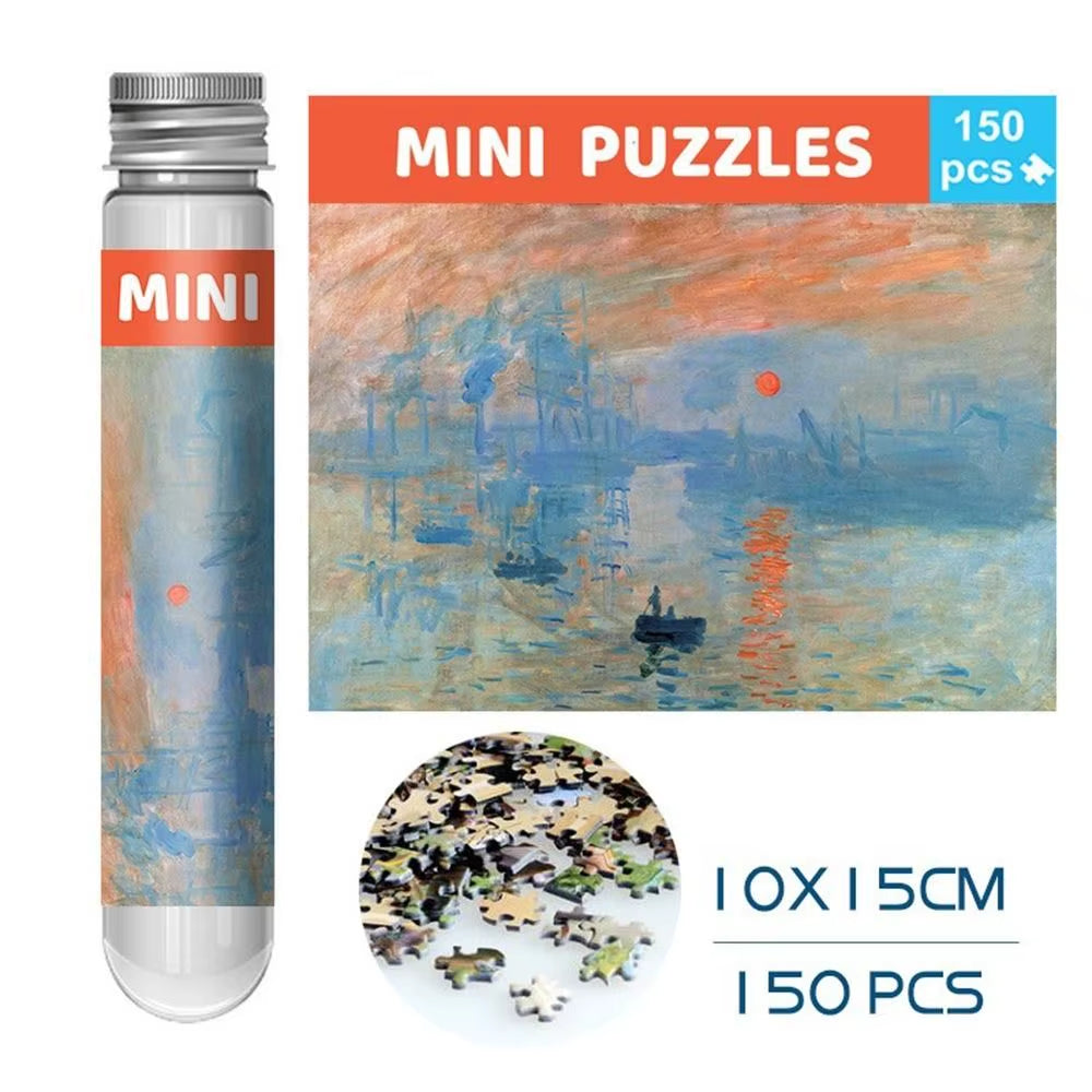 150Pcs/Set Creative Oil Painting Jigsaw Puzzles Mini Test Tube Oil Painting Jigsaw Gifts Puzzle Game Adult Children