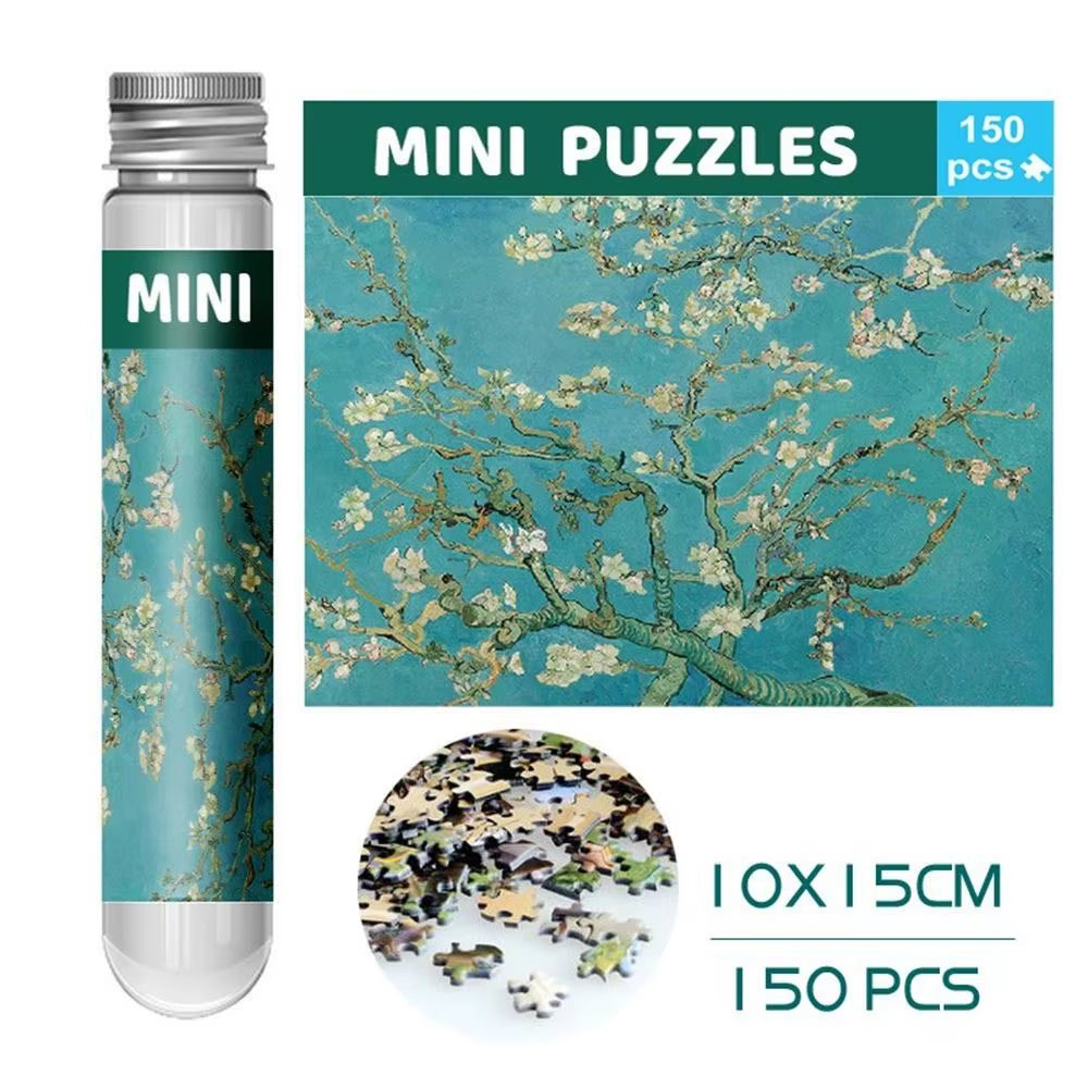 150Pcs/Set Creative Oil Painting Jigsaw Puzzles Mini Test Tube Oil Painting Jigsaw Gifts Puzzle Game Adult Children