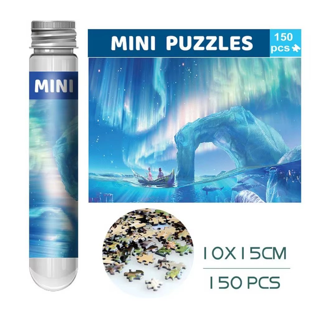 150Pcs/Set Creative Oil Painting Jigsaw Puzzles Gifts Mini Puzzle Game Test Tube Decompression Game Adult Children
