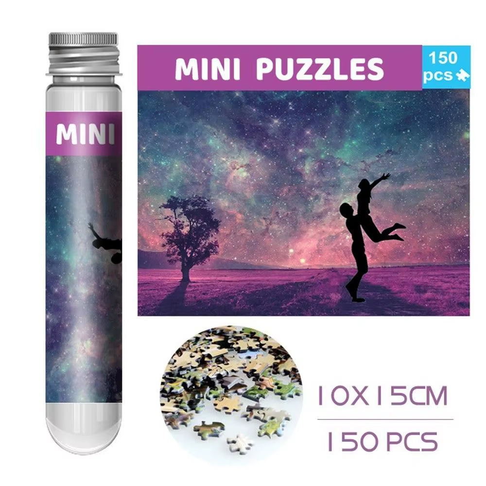 150Pcs/Set Creative Oil Painting Jigsaw Puzzles Mini Test Tube Oil Painting Jigsaw Gifts Puzzle Game Adult Children
