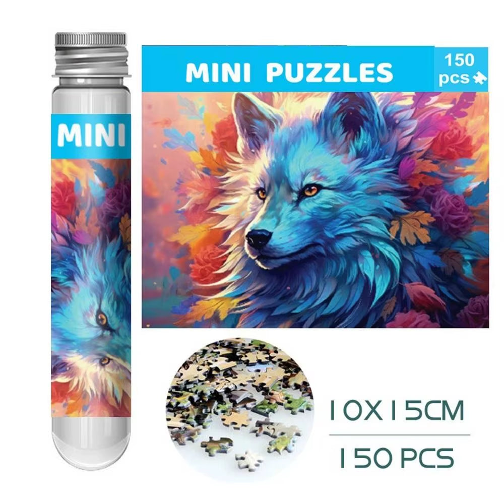 150Pcs/Set Creative Oil Painting Jigsaw Puzzles Gifts Mini Puzzle Game Test Tube Decompression Game Adult Children
