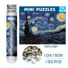 Jigsaw Puzzle 150Pcs Mini Test Tube 15*10Cm Travel Game World Famous Van Gogh Oil Paintings