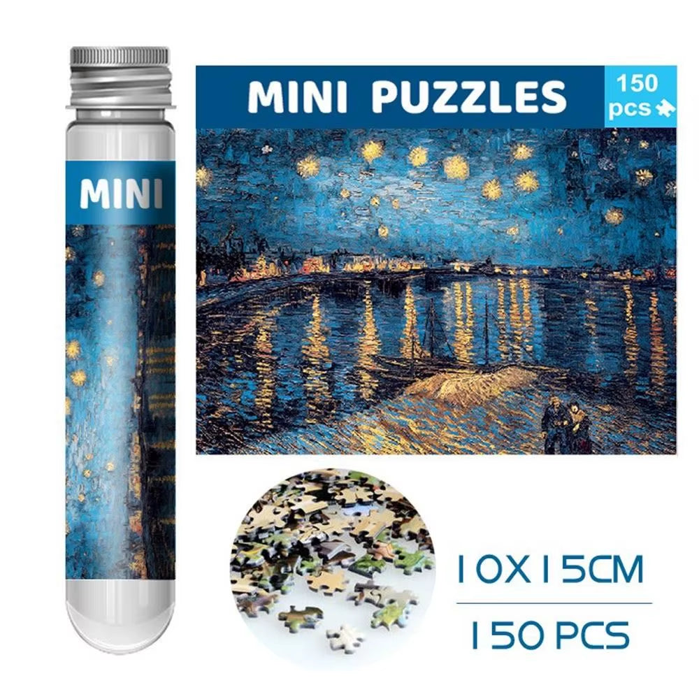 150Pcs/Set Creative Oil Painting Jigsaw Puzzles Mini Test Tube Oil Painting Jigsaw Gifts Puzzle Game Adult Children
