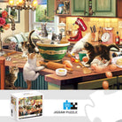 1000 Pieces Kitchen Cat Jigsaw Puzzle Home Decor Adults Puzzle Games Family Fun Floor Puzzles Educational Toys for Kids