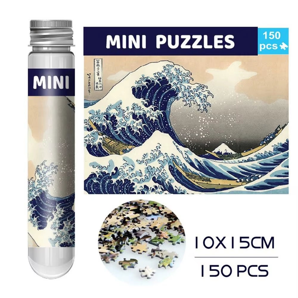 150Pcs/Set Creative Oil Painting Jigsaw Puzzles Mini Test Tube Oil Painting Jigsaw Gifts Puzzle Game Adult Children