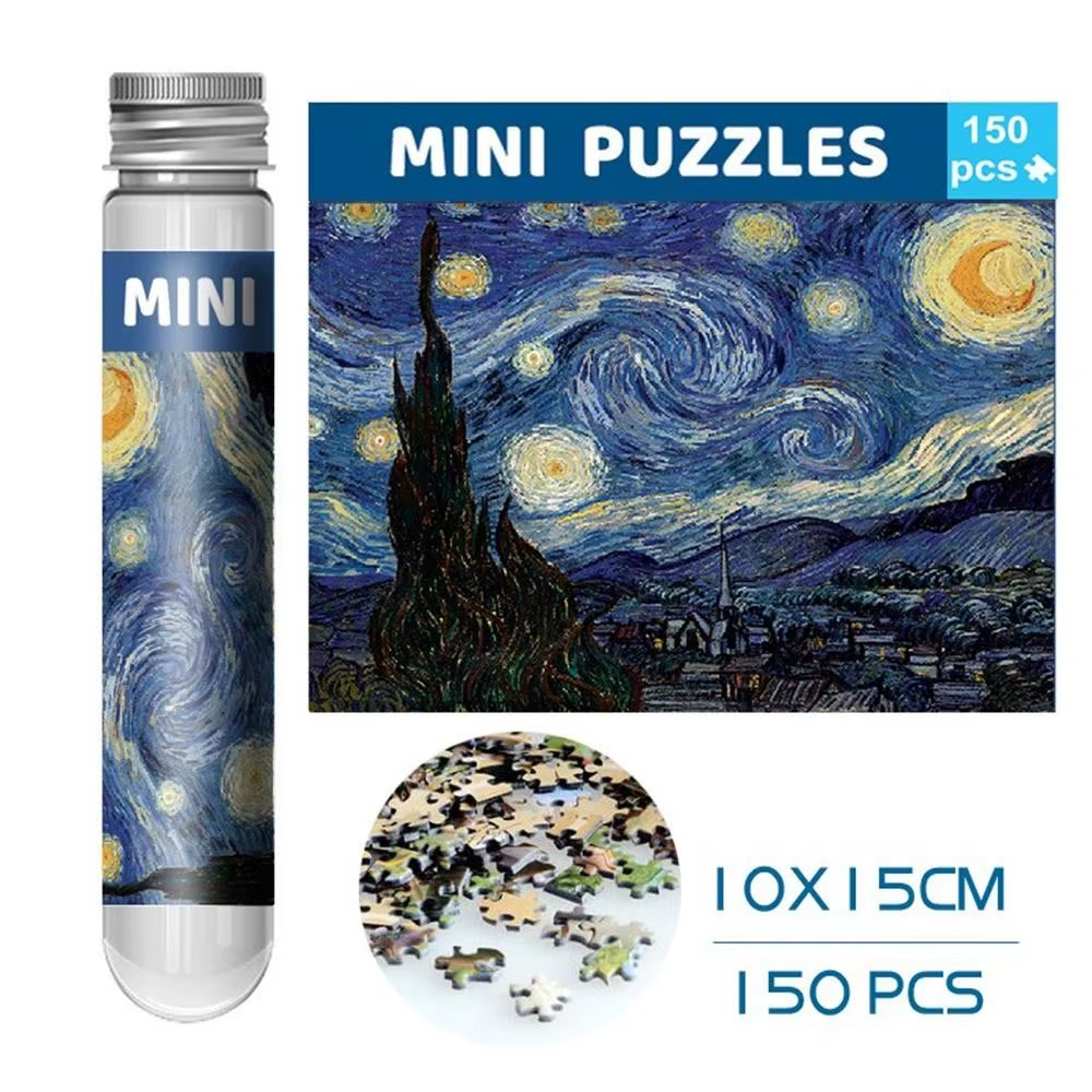 150Pcs/Set Creative Oil Painting Jigsaw Puzzles Mini Test Tube Oil Painting Jigsaw Gifts Puzzle Game Adult Children