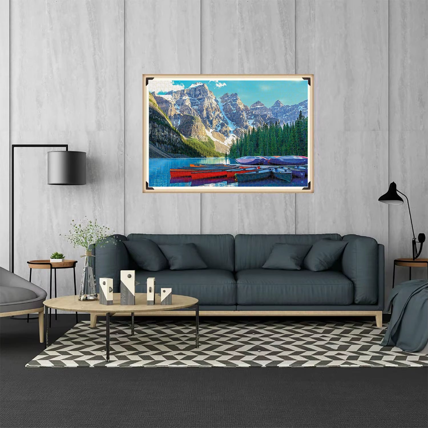 1000 Pieces Moraine Lake Jigsaw Puzzles for Adults Home Decor Games Family Fun Floor Puzzles Educational Toys for Kids