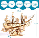 Vintage Wooden Watercraft Model Kit 3D Wooden Puzzle Best Gift Ideas for Adults Sailling Ship