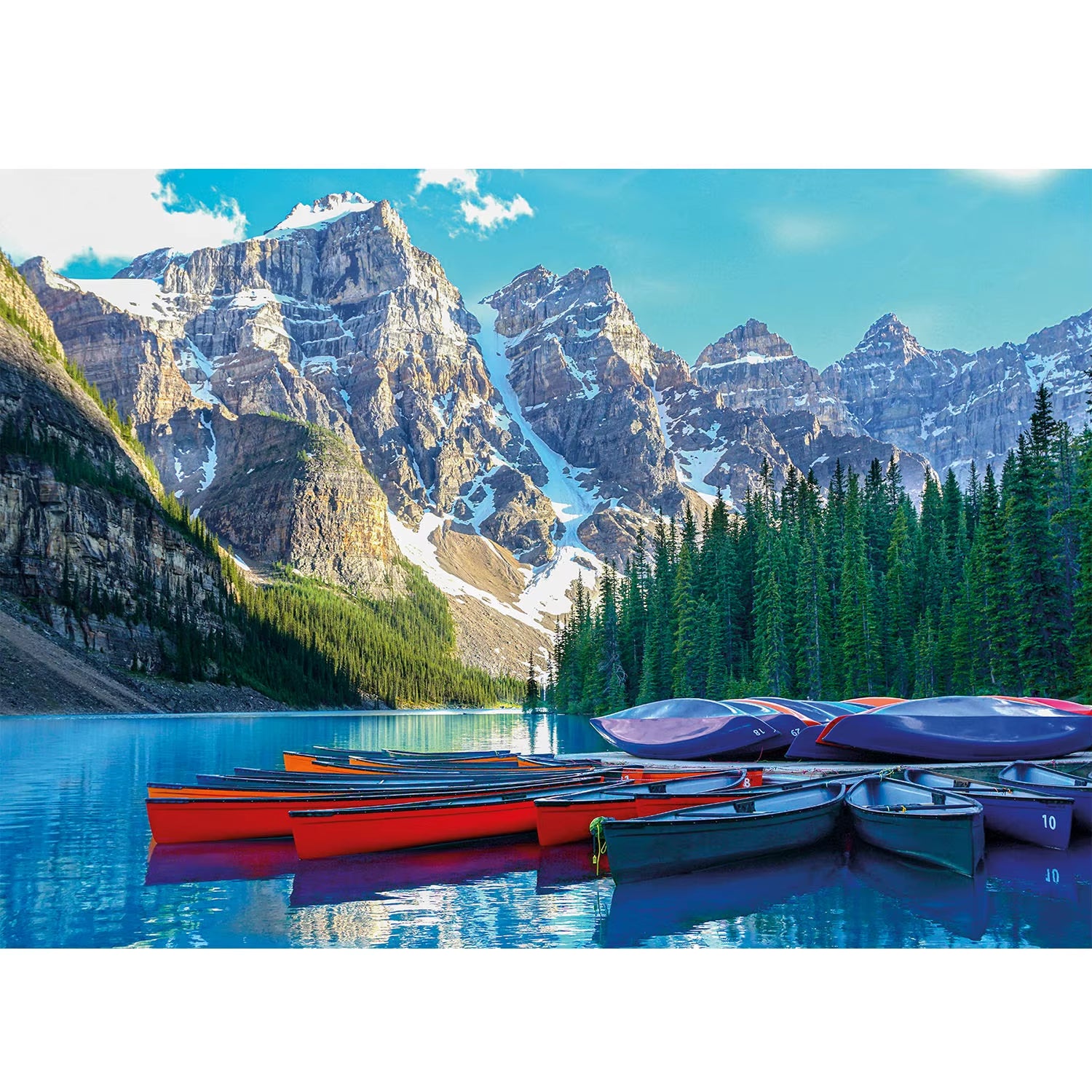 1000 Pieces Moraine Lake Jigsaw Puzzles for Adults Home Decor Games Family Fun Floor Puzzles Educational Toys for Kids