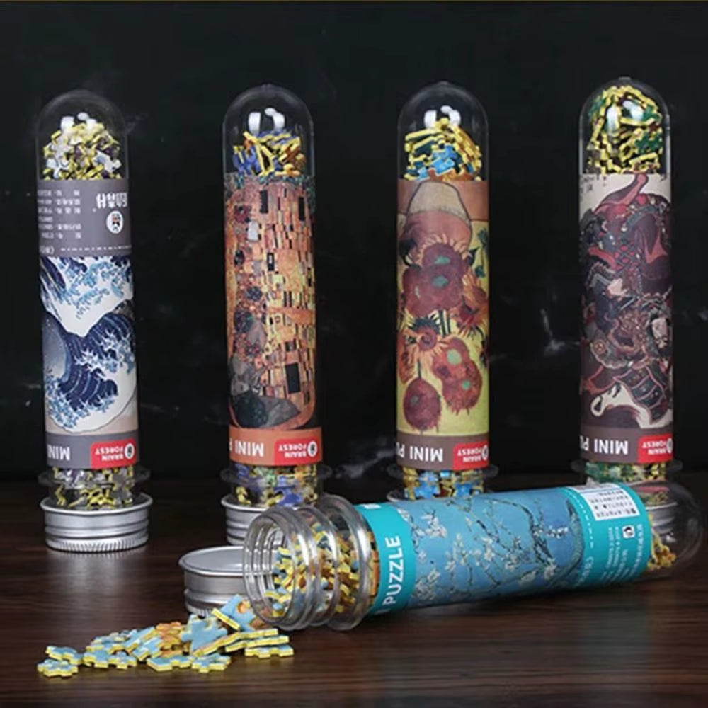150Pcs/Set Creative Oil Painting Jigsaw Puzzles Mini Test Tube Oil Painting Jigsaw Gifts Puzzle Game Adult Children
