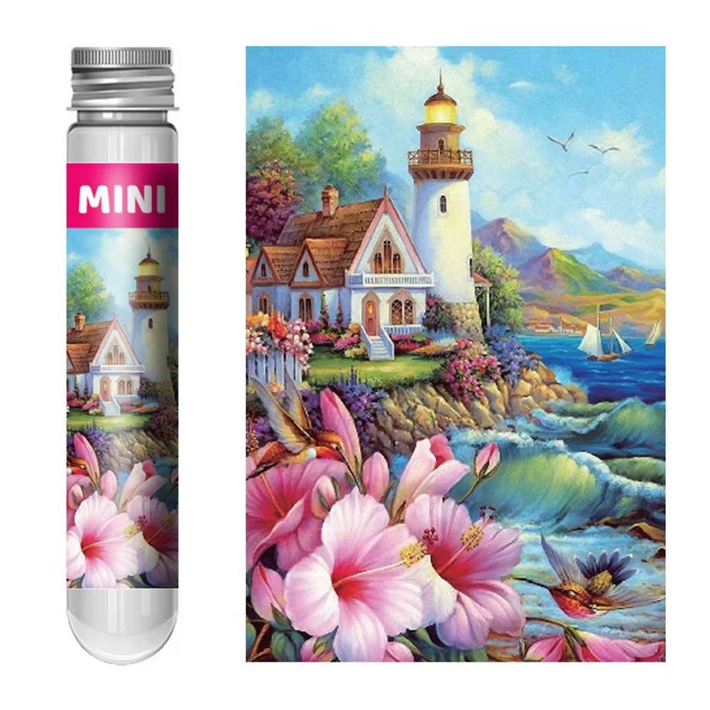 150Pcs/Set Creative Oil Painting Jigsaw Puzzles Gifts Mini Puzzle Game Test Tube Decompression Game Adult Children