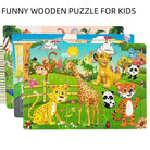 Logic Thinking Intellectual Wooden Game Puzzle Jigsaw Animal Vehicle Cartoon Early Educational Toys for Kids Children Gift