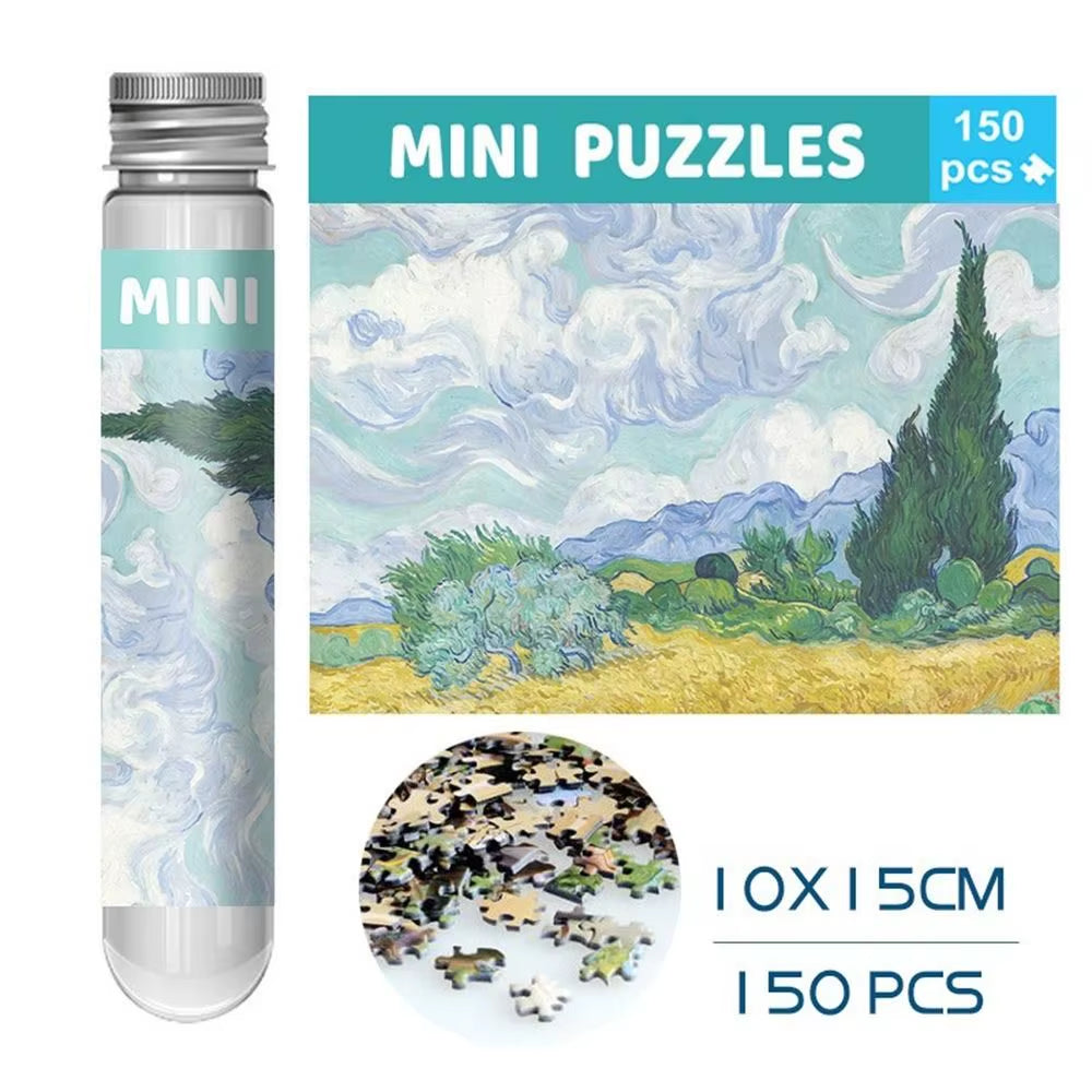 150Pcs/Set Creative Oil Painting Jigsaw Puzzles Mini Test Tube Oil Painting Jigsaw Gifts Puzzle Game Adult Children