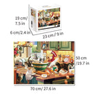 1000 Pieces Kitchen Cat Jigsaw Puzzle Home Decor Adults Puzzle Games Family Fun Floor Puzzles Educational Toys for Kids