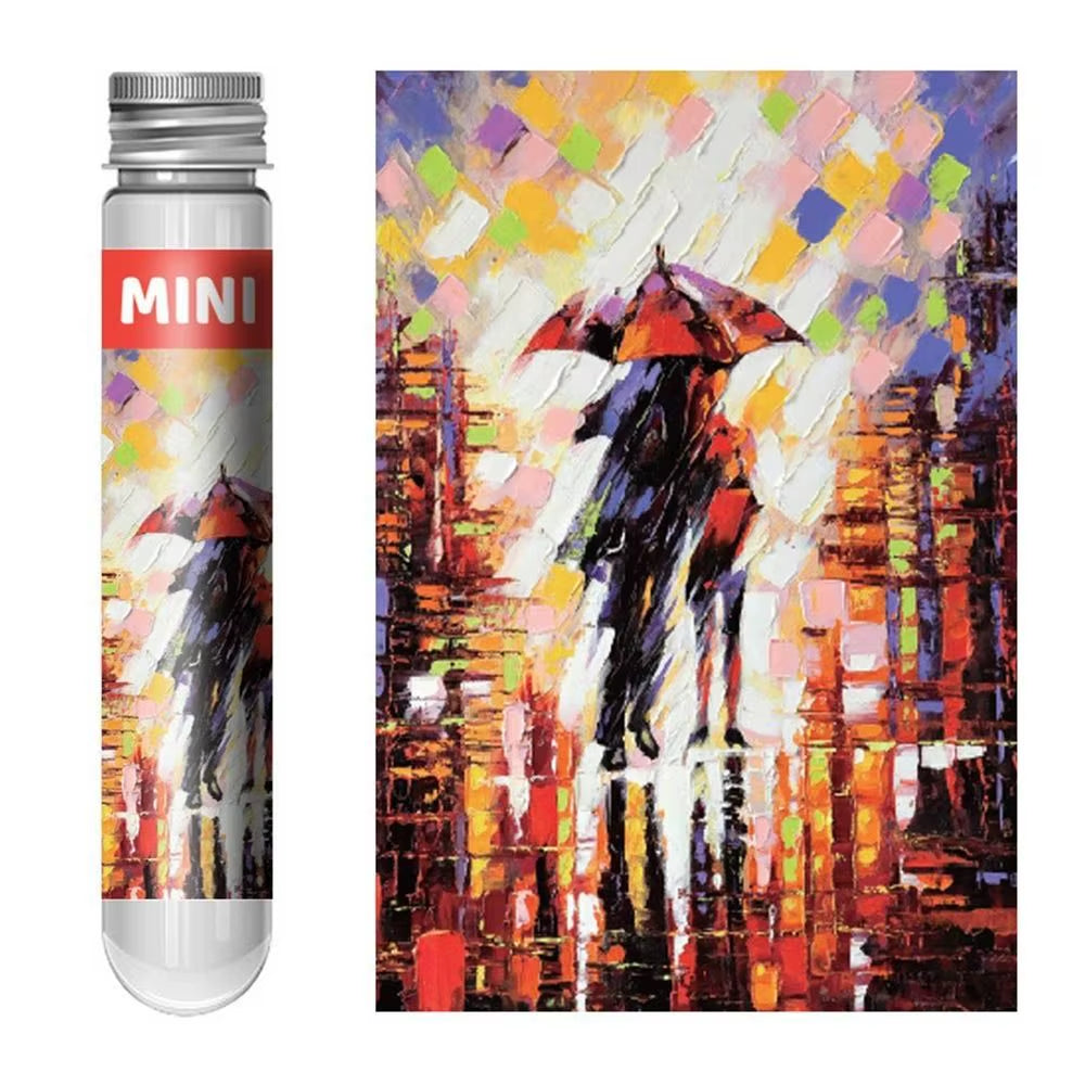 150Pcs/Set Creative Oil Painting Jigsaw Puzzles Gifts Mini Puzzle Game Test Tube Decompression Game Adult Children