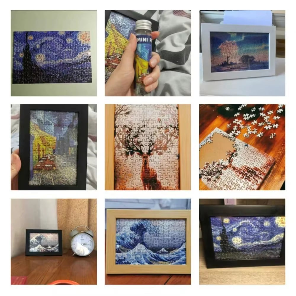 150Pcs/Set Creative Oil Painting Jigsaw Puzzles Mini Test Tube Oil Painting Jigsaw Gifts Puzzle Game Adult Children