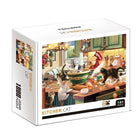 1000 Pieces Kitchen Cat Jigsaw Puzzle Home Decor Adults Puzzle Games Family Fun Floor Puzzles Educational Toys for Kids